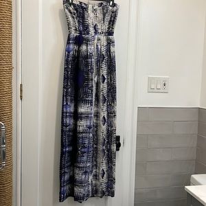 Parker Strapless Silk Maxi Dress, Size Medium